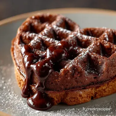 Gaufres brownies c&oelig;ur fondant la recette facile et rapide Fiche recette