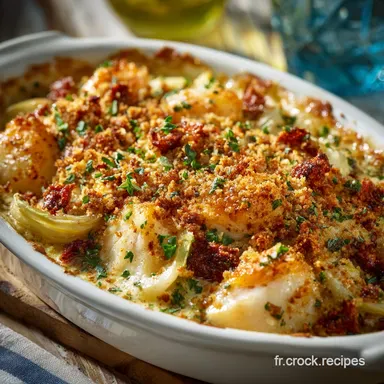 Gratin de cabillaud poireaux et crumble de chorizo le plat dhiver parfait Fiche recette