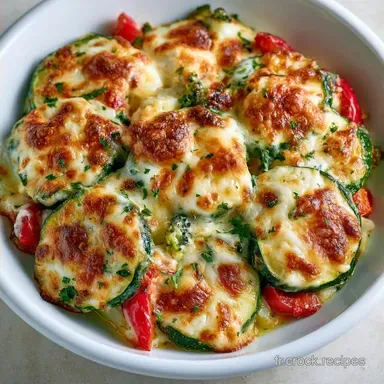 Gratin Courgette Poivron pour 4 Personnes