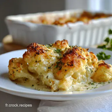 Gratin de Chou-Fleur pour 4 Personnes Fiche recette