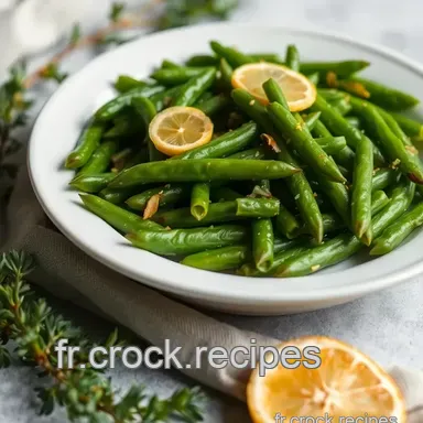 Cuisson Haricots Verts : Saut&eacute; &agrave; l'Ail et au Citron Facile et Savoureux Fiche recette