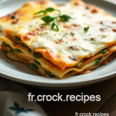Lasagnes aux &Eacute;pinards et Ch&egrave;vre : Une Recette Savoureuse et R&eacute;confortante Fiche recette