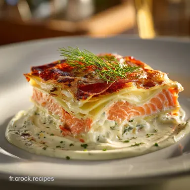 Lasagnes au Saumon Poireaux et Ch&egrave;vre, l&Eacute;l&eacute;gance Cr&eacute;meuse. Fiche recette