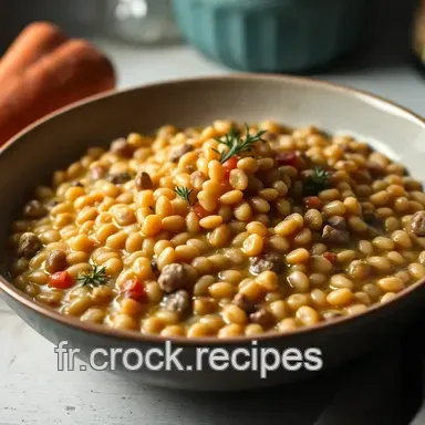 Lentilles blondes mijot&eacute;es : Ma cuisson lente pour douceur et saveurs