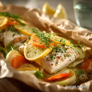 Menus l&eacute;gers Papillote de poisson aux agrumes pr&ecirc;t en 25 min Fiche recette
