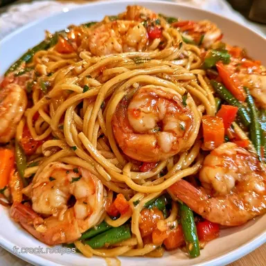 Nouilles Saut&eacute;es Aux Crevettes en 25 Min