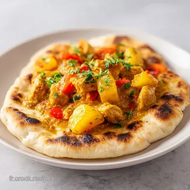 Pain Facon Pita au Poulet Curry pour 4 Personnes Fiche recette