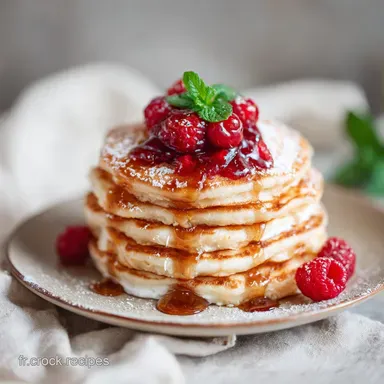 Pancakes Moelleux &agrave; la Cr&egrave;me de Coco pour 4 Personnes