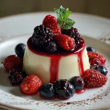 Panna Cotta Fruits Rouges Mascarpone pour 6 Portions Fiche recette