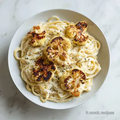 P&acirc;tes Alfredo au Chou-Fleur R&ocirc;ti: Onctueuses pour 4 Personnes