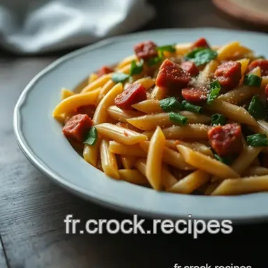 P&acirc;tes au Chorizo et &Eacute;pinards: Une Recette Savoureuse et Simple Fiche recette