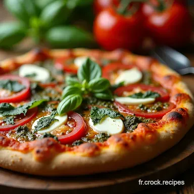 Pizza au Pesto et Tomate avec Mozzarella di Bufala Fiche recette