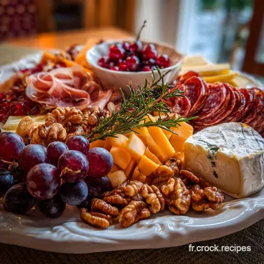 Plateau festif charcuteries et fromages facile : L'id&eacute;e conviviale et rapide Fiche recette