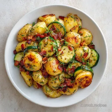 Po&ecirc;l&eacute;e Courgette Pomme De Terre Lardons Fiche recette