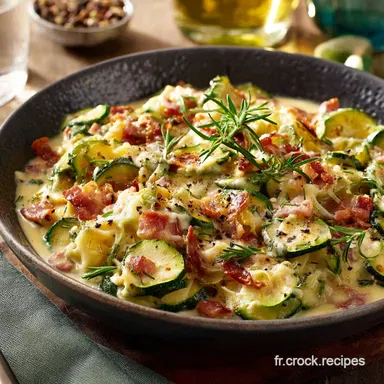 Po&ecirc;l&eacute;e de Courgettes &agrave; la Carbonara : Recette L&eacute;g&egrave;re et Cr&eacute;meuse en 30 min