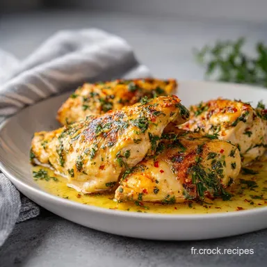 Poulet Cr&eacute;meux &agrave; l'Ail et au Persil en 25 Minutes pour 4 Personnes Fiche recette
