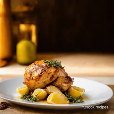 Recette pour ce soir Poulet R&ocirc;ti Citron Herbes Facile Chic Fiche recette