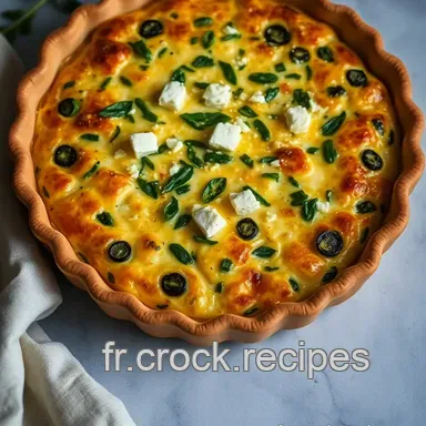 Recettes avec &Eacute;pinards: Quiche aux &Eacute;pinards et Feta Facile &agrave; R&eacute;aliser Fiche recette