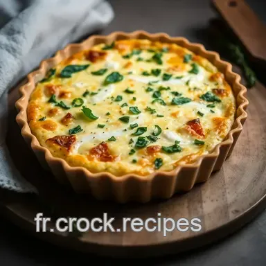 Recettes avec des &eacute;pinards : Quiche aux &Eacute;pinards et Fromage de Ch&egrave;vre Fiche recette