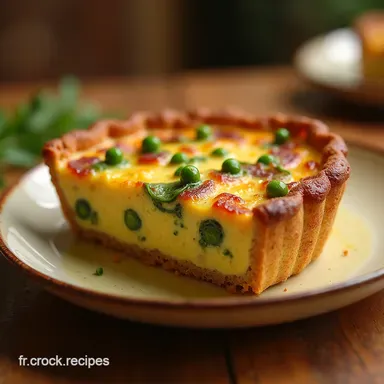Quiche au Bacon &OElig;uf et Petits Pois Recette Facile et Cr&eacute;meuse Fiche recette