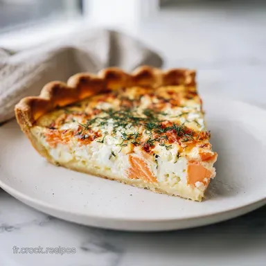 Quiche Saumon Boursin Maison pour 6 Personnes - Cuisson au Four Fiche recette