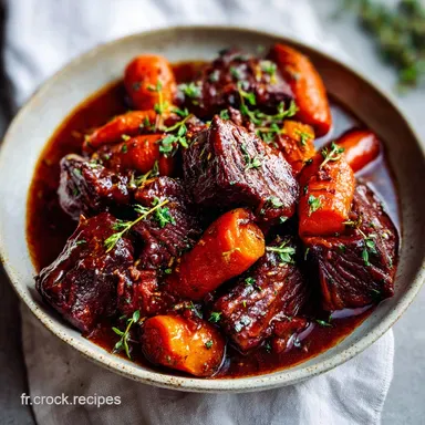 Ragout De Boeuf Au Vin Rouge Pour 6 Fiche recette