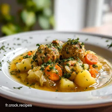 Rago&ucirc;t de Pommes de Terre aux Boulettes : Plat Mijot&eacute; pour 6 Fiche recette