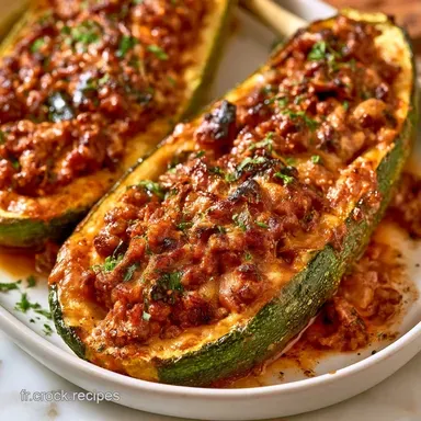Recette aux Courgettes Farcies pour 4 Fiche recette