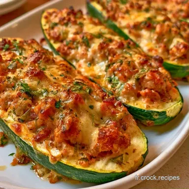Recette de Courgettes Farcies &agrave; la Viande Fiche recette