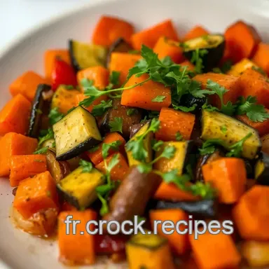 Recette Cabas: L&eacute;gumes R&ocirc;tis & Vinaigrette Herbac&eacute;e Simple Fiche recette