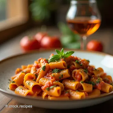 Rigatoni au Pesto Rosso Cr&eacute;meux La Recette Facile et Onctueuse Fiche recette