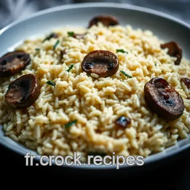 Risotto Champignons: Un D&eacute;lice R&eacute;confortant et Facile! Fiche recette