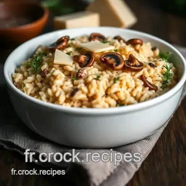 Risotto Cr&eacute;meux aux Champignons et Parmesan : Une Recette Facile et Savoureuse Fiche recette