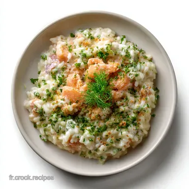 Risotto L&eacute;ger au Saumon Frais et Boursin Recette cr&eacute;meuse et facile Fiche recette