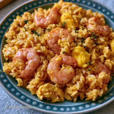Riz Cantonais Aux Crevettes en 30 Minutes