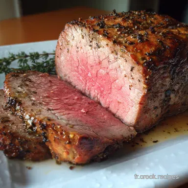 R&ocirc;ti de b&oelig;uf au four basse temp&eacute;rature Fiche recette