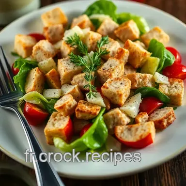 Salade C&eacute;sar au Poulet : Un Classique R&eacute;invent&eacute; pour Vous! Fiche recette