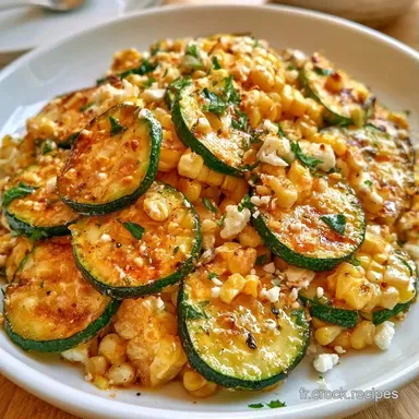 Salade Courgettes Ma&iuml;s Feta en 20 Minutes Fiche recette