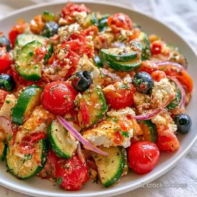 Salade de Courgettes &agrave; la Feta (20 min) Fiche recette