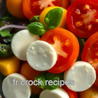 Salade Tricolore: La Recette Estivale Facile!🍅🧀✨ Fiche recette