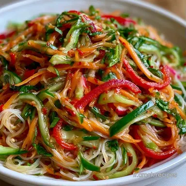 Salade Tha&iuml; V&eacute;g&eacute;tarienne pour 4 Personnes Fiche recette