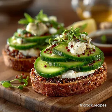 Sandwich Concombre Ch&egrave;vre et Quinoa La Recette Estivale V&eacute;g&eacute;tarienne Fiche recette