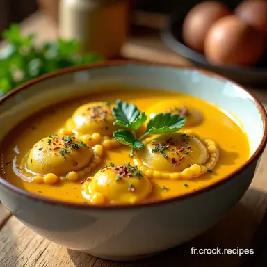 Soupe aux Raviolis au Curry Mon secret r&eacute;confortant Fiche recette