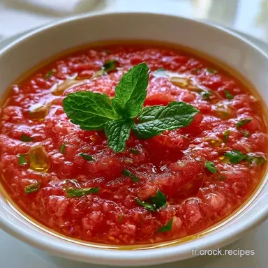 Soupe De Past&egrave;que &Agrave; La Menthe pour 4 Fiche recette