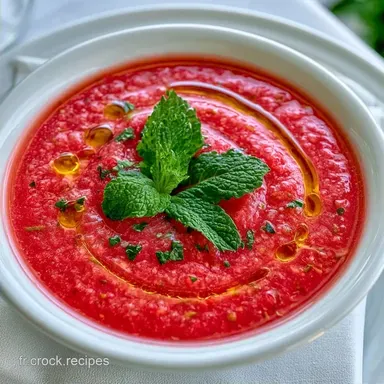 Soupe De Past&egrave;que &Agrave; La Menthe pour 4
