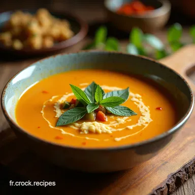 Soupe Tha au Curry et Coco Voyage en Tha&iuml;lande Fiche recette