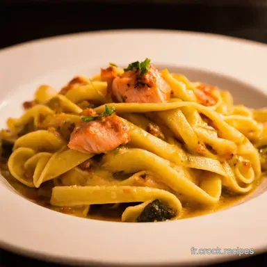 Tagliatelles au Saumon Fum&eacute; &Eacute;pinards Ma Recette Facile et Gourmande Fiche recette