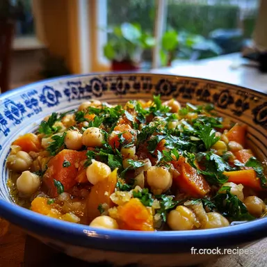 Recettes V&eacute;ganes Tajine dHiver R&eacute;confortant aux Pois Chiches et Citron Confit Fiche recette