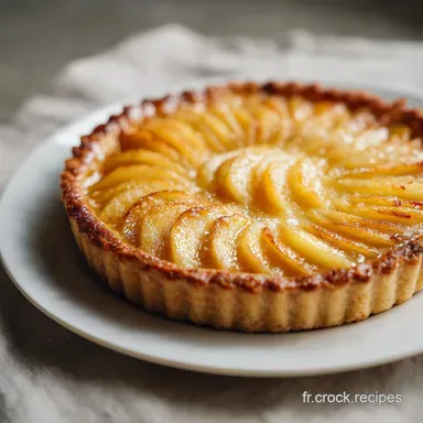Tarte Amandes Pommes Cr&egrave;me d'Amande pour 8 Portions Fiche recette