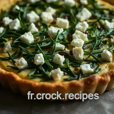 Recette avec &eacute;pinard : Tarte aux &Eacute;pinards et Feta D&eacute;licieuse Fiche recette
